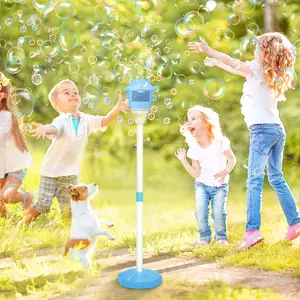 Bessol Automatic Handheld Party Bubble Machine - Rechargeable Blower with Lights, Tornado Bubbles, Spring Summer Outdoor Toys for Kids, Top Easter Gift,summervibes
