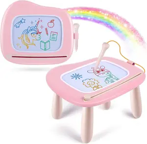 Magnetic Drawing Board for Kids, Toddler Toys for 1-2 Year Old Girl, Portable Doodle Board Pad Learning and Educational Toys for Ages 1 2 3 Year Old Baby Girl Birthday Gift（Pink）