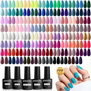 JODSONE Gel Nail Polish Starter Set 100 Pieces Multi-color Gel Nail Polish with Colors Nail Salon Home Self Use Nail Gel Colorful In Shine for Mother's day gifts