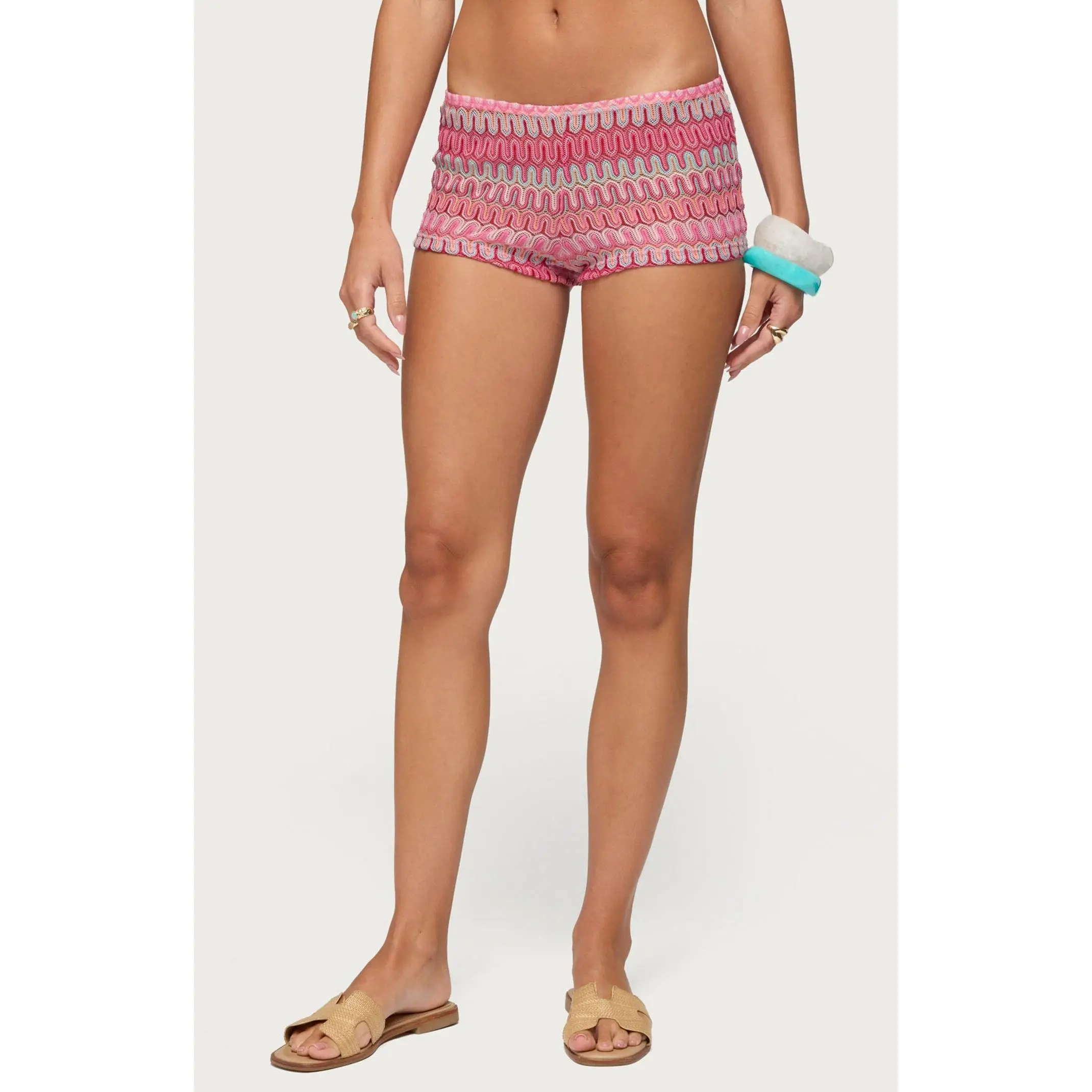 Edikted Women's Megan Crochet Micro Shorts