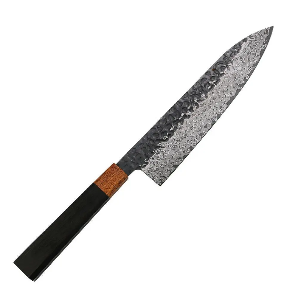 Lifespace Hand-Forged Japanese VG10 Damascus Bunka Chef Knife, Kitchen Knives in Gift Box