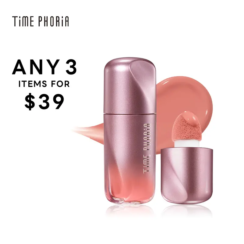 [Any 3 items]TIMEPHORIA Flawless Dewy Liquid Blush, 5g Lightweight Topical Cosmetic - Affordable Coral Youth Color Correction Cheek Makeup for Sensitive Skin