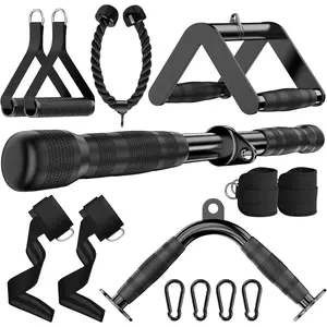 Machine Attachment,  Attachments for Gym, Pull Down Bar, LAT Pulldown, Weight Machine Accessories, Gym Equipment Accessories, Triceps Rope, V Bar, D, Exercise Handles, Workout