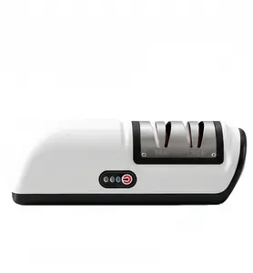 Electric Knife Sharpener 3-Stage Professional Kitchen Knife Sharpening System Fast & Automatic Electric Knife Sharpener for Chef Knives Stainless Steel Blades Serrated Knives Compact Home Kitchen Tool with Non-Slip Base
