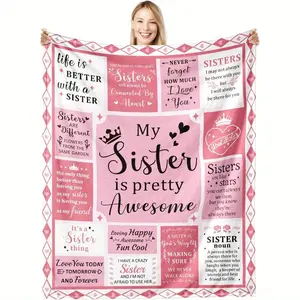 Sister Birthday Gifts Sister Gifts from Sister Big Sister Gifts for Girls Birthday Gifts for Sister Blanket Throw Little Sister Gifts Best Friend Bestie Gifts for Women Soul Sister Christmas Valentine-280GSM