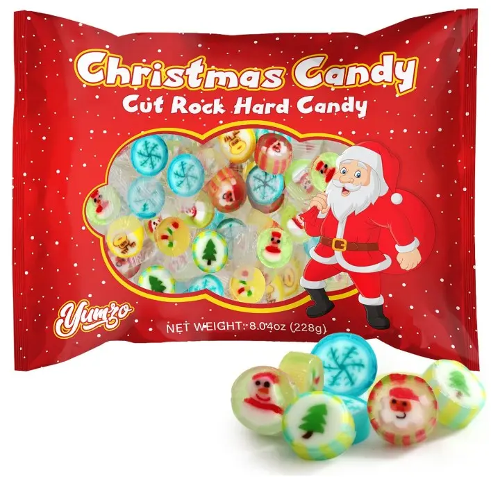 Christmas Candy, Cut Rack Hard Candy, Old Fashioned Christmas Candy, Delicious Christmas Hard Candy Treats Perfect Traditional Christmas Candy for Gifting, Stocking Stuffers. 8.04oz Bag