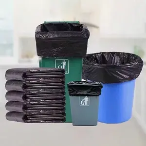 Disposable Trash Bag, 50pcs/set Thickened Garbage Bag, Durable Trash Bag, Household Waste Bag for Outdoor, Industrial, Hotel, Office & Other Garbage Disposal