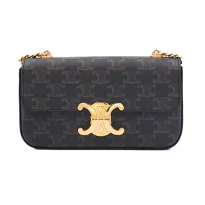 Pre-owned Celine Leather Shoulder Bags Triomphe Small Monogram JM MM169