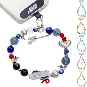 Alien Stage Rabbit Series Blind Box Phone Wrist Strap, Official ALNST Anime Beaded Bracelet Charm Wristlet Chain