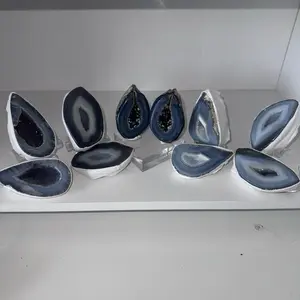 Agate geode pair (NJ Gem Show)