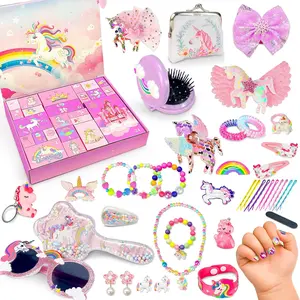 Advent Calendar 2026 for Girls - Unicorn Advent Beauty Calendar Christmas Countdown, 24 Days Unicorn Accessories & Treasure Xmas Christmas Surprise Gifts for Girls Kids Daughters Granddaughters