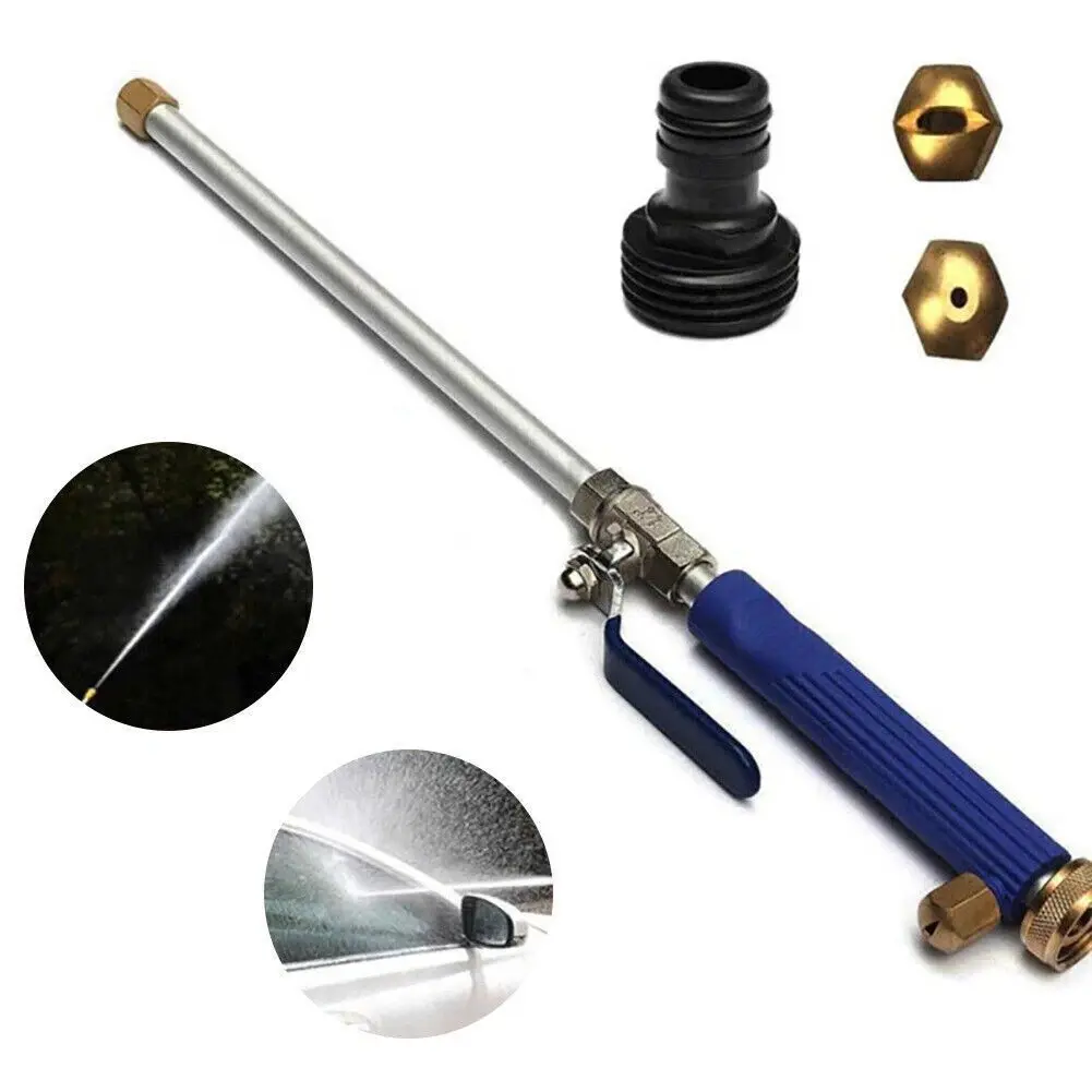 High Pressure Washer Spray Gun - Galvanized Steel, Brass, 1/4" Ball Valve, 3/4" Garden Hose Compatible Tool That Increases Pressure for Garden Irrigation, Car Washing