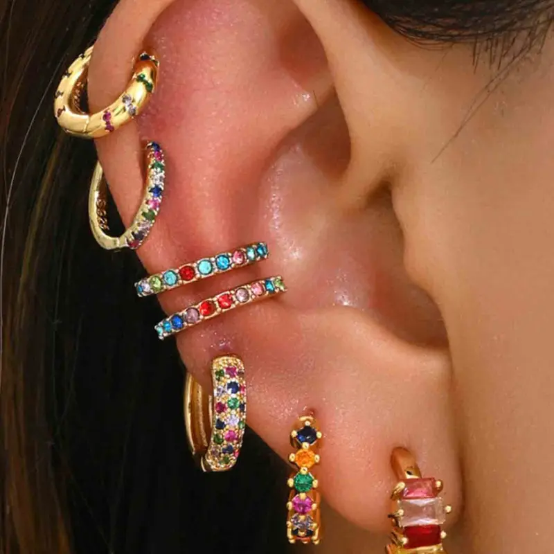 Women's Elegant Rhinestone Decorated Bling Earrings Set, Exquisite Trendy Earrings, Stylish Jewelry, Fashionable Jewelry for Women & Girls for Party & Daily Decor, Stud Earring Jewelry, Stud Earring Sets