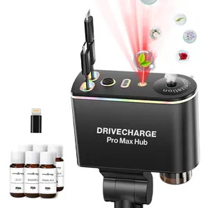Multi-purpose Intelligent Car Charging Hub withAromatherapy Diffuser & Starry Sky Light, Compatible withiPhone/Android |Intelligent Sensing Auto-On, DimmableGalaxy Projection,Essential Oil Diffuser