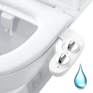 Non‑Electric Bidet Attachment for Toilet – Self‑Cleaning Dual Nozzle Hygienic Bidet, Adjustable Water Pressure & Brass Inlet, Rear/Hip & Feminine Women’s Wash Toilet Seat Attachment