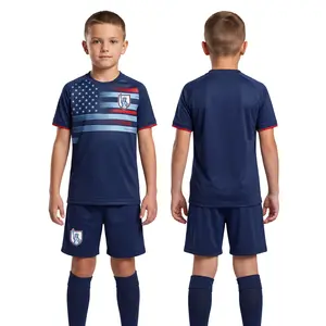 USA Fan Soccer Jersey Unisex Breathable Football Sports Training Shirt Kids