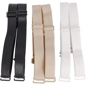3 Pairs Bra Strap Replacement Elastic Adjustable Removable Multi Color