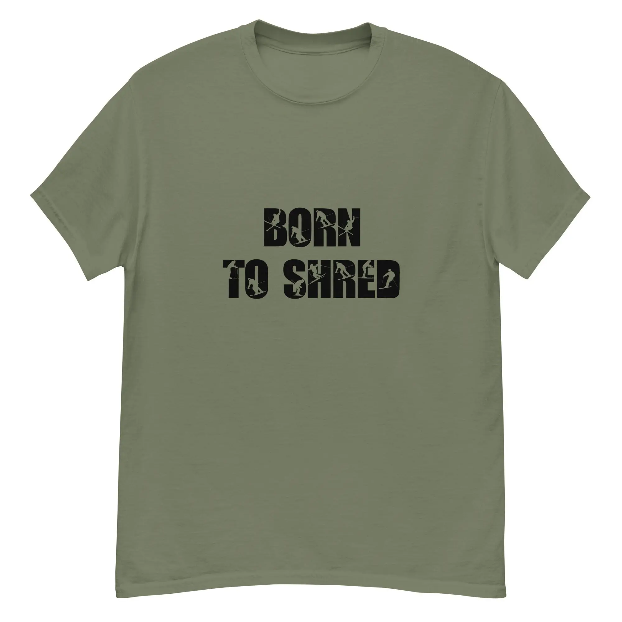Skier Tshirt Winter Shirt for Skiers Winter Sports T-shirt Extreme Sport Tee Gift for Snowboarders Born to Shred Ski Trip Cool Apres Ski Tee