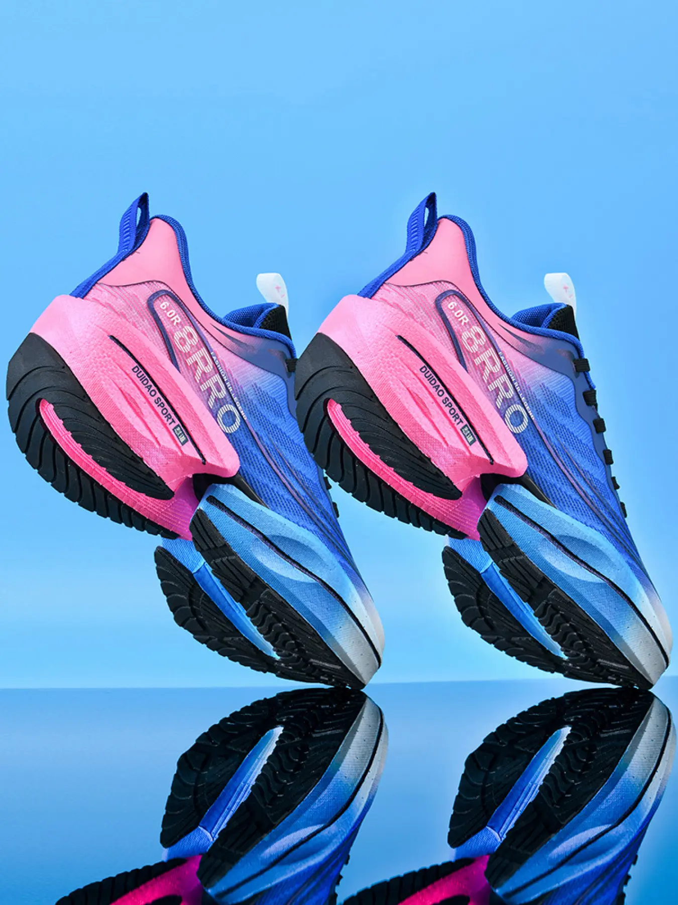 Unisex Lightweight Carbon Plate Running Shoes, Sporty Running Shoes, Gradient Mesh Breathable Cushioning Rebound, Physical Foam Outsole Carbon Plate Boost, Professional Sports Racing Shoes, Breathable Running Sneakers