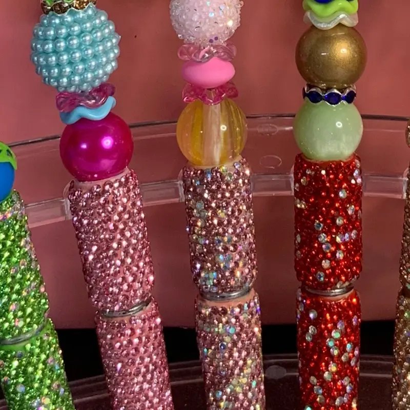 ****LIVE CLAIM****. Fancy Beaded Rhinestone refillable pen. ****LIVE CLAIM****. Fancy Beaded Rhinestone refillable pen.