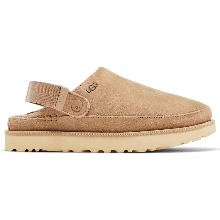 UGG Wmns Goldenstar Clog 'Sand' Summer Beach Clogs Round Toe Slip-On Comfy & Durable Casual Fashion Footwear Shoe Girl, Women, Shoes