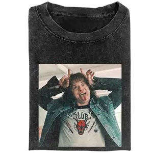 Eddie Munson Hellfire Club Graphic Tee, Vintage Str*nger Th1ngs Shirt, 80s Rock Style Tee, Retro Metalhead T-Shirt, Vintage Graphic Tee, Gift for Men, Gift for Women