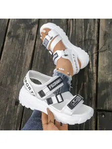 Women's Wedge Sandals with Buckle Strap Platform Design Casual Daily Shoes High Heel Sandals for Women Outdoor Sports Summer Elevated Sandals
