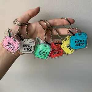 VW Beetle Juice Acrylic Keychain / Holographic Gasoline Tank Bug Car Accessories