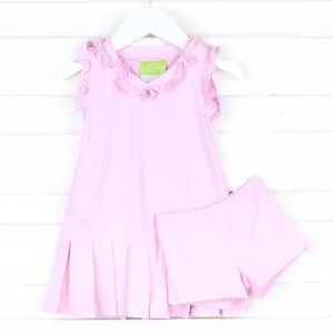 Pink Ruffle Tennis Dress - Sporty Girls Performance Fit