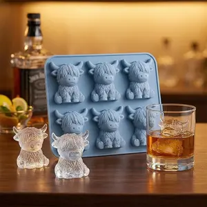Mini Highland Cow Ice Cube Mold, Silicone Ice Cube Tray, Cute 3D Ice Cubes for Drinks, Parties, and Gifts, Perfect for Beverage Enhancements #GLOBAL PICKS