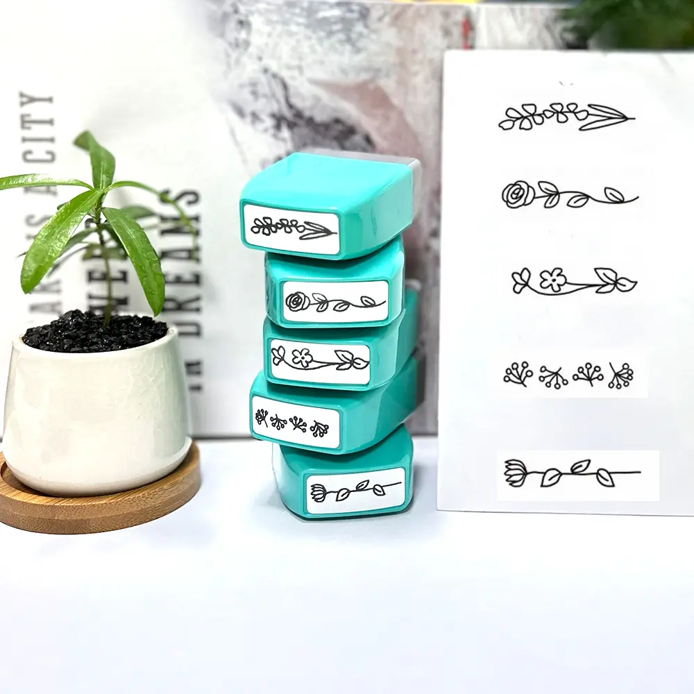 5 Floral Vine Journal Stamps, Creative Plant Postage Design, Ideal for Journaling, Diary Records, Craft Making, Scrapbooking, Handmade Invitations