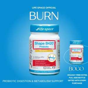 【NEW】Life Space Probiotic Veggie Capsules B420 - 15 Billion CFU, Digestion & Metabolism Support, Healthy Gut, 2 Strains