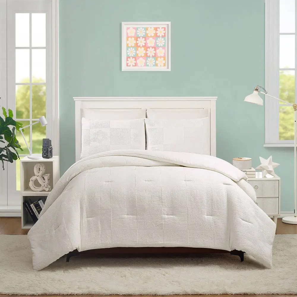 Teen Flower Embossed Comforter Set - Makers Collective