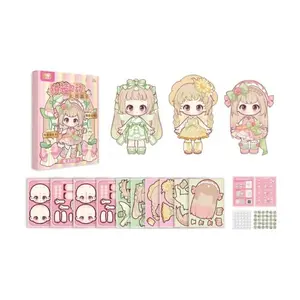 Montessori DIY Paper Doll Toy Movable Joint Dress Up Quiet Book Handmade Kids Educational Toy