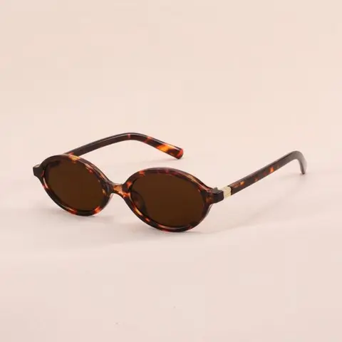 Vintage Oval Frame Tinted Lens Sunglasses, UV400 Beach Shades, Fashion Eyewear, Casual Stylish Glasses for Women & Men, Modern Lightweight Eye Accessory for Everyday Use & Outdoor Activities, Ideal Girlfriend Gift
