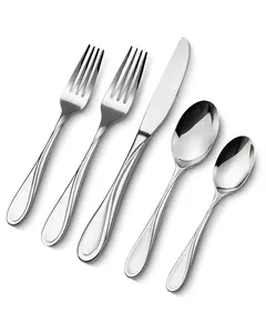 【DealsForYouDays】VEVOR 30-Piece Silverware Set,  Food-Grade Stainless Steel Flatware Utensils, Mirror Finished Cutlery Set, Dishwasher Safe Eating Tableware for Kitchen Home, Service for 6, Include Knife Fork Spoon