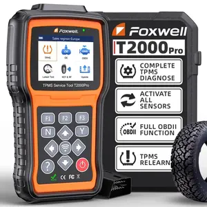 FOXWELL T2000 Pro TPMS Relearn Tool, Activate/Relearn All Sensors, TPMS Scan Tool Read/Clear DTCs, Read Sensor Data, TPMS Programming Tool Only for T10 Sensors (315/433MHz)