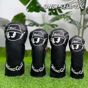 Peter Pan Pattern Golf Club Head Covers, Golf Accessories, Durable PU Material, Dust-Proof Protective Covers, Ideal Gift for Weekend Golfers & Adventure Enthusiasts