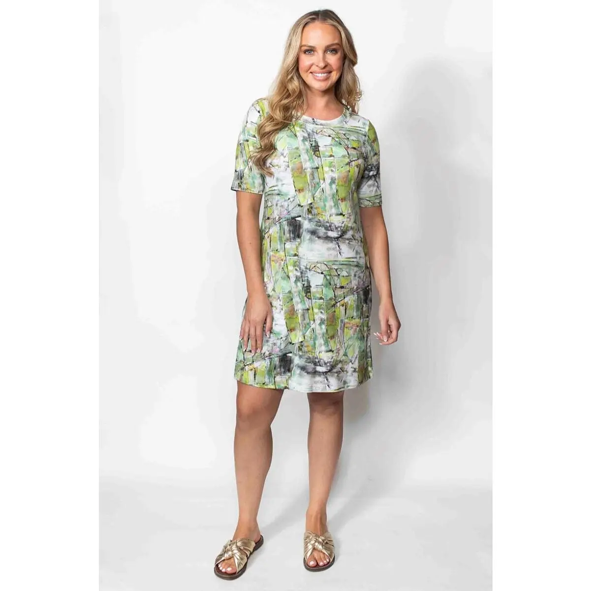 Paper Mache Elbow Sleeve Dress