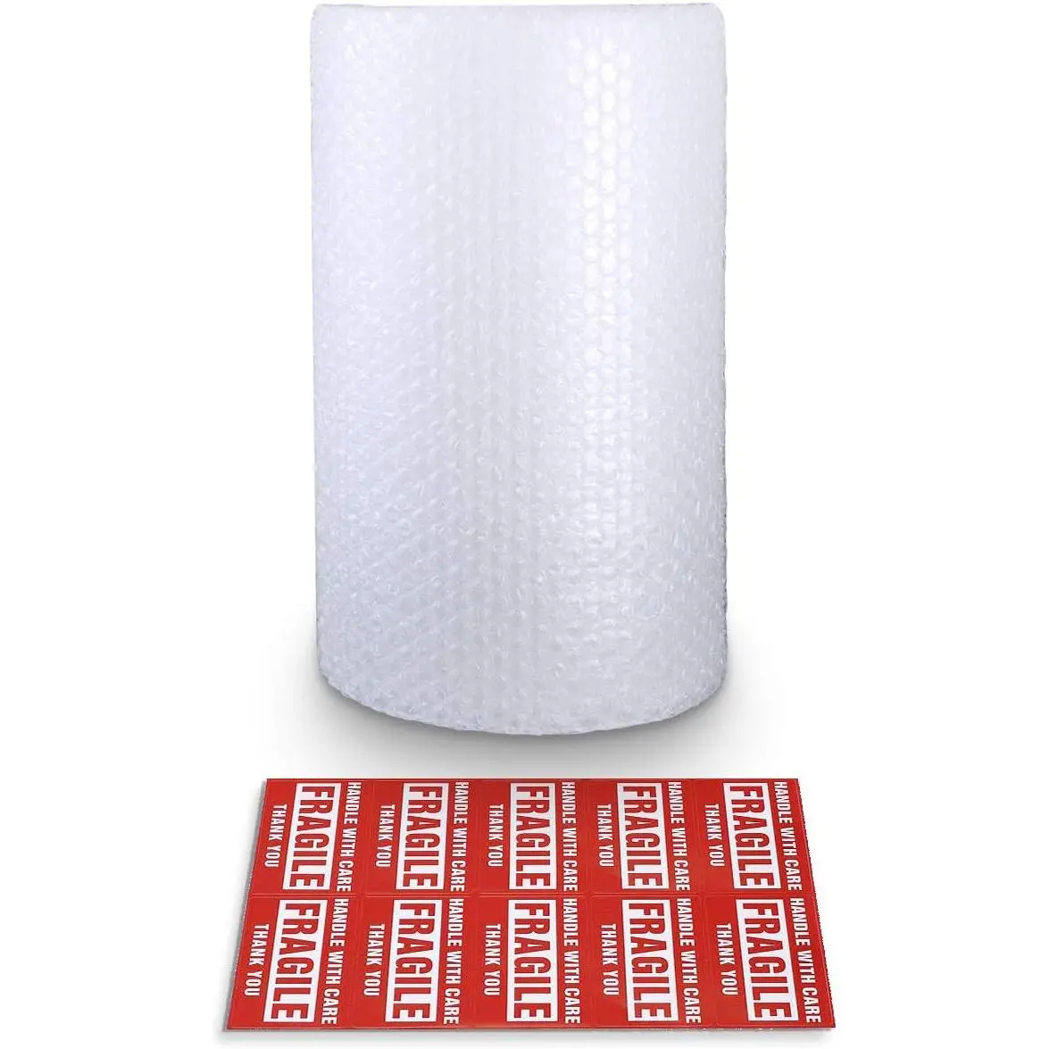 Synthetic Lightweight Bubble Cushioning Packing Wrap Rolls, 3/16"-12"-15' ft Total, Perforated Every 12" for Packaging, Shipping, Office Stationery & Supplies, Gift Wrapping Supplies, Fragile Item Protection, Moving