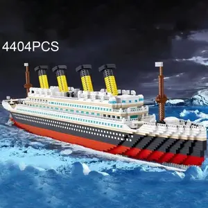 Titanic Cruise Ship Building Blocks, 4404pcs/set Mini Cruise Ship Model Toy Set, Assembled Toys, Puzzle Toys, Creative Building Blocks, Building Block Sets, Desktop Decoration Ornament