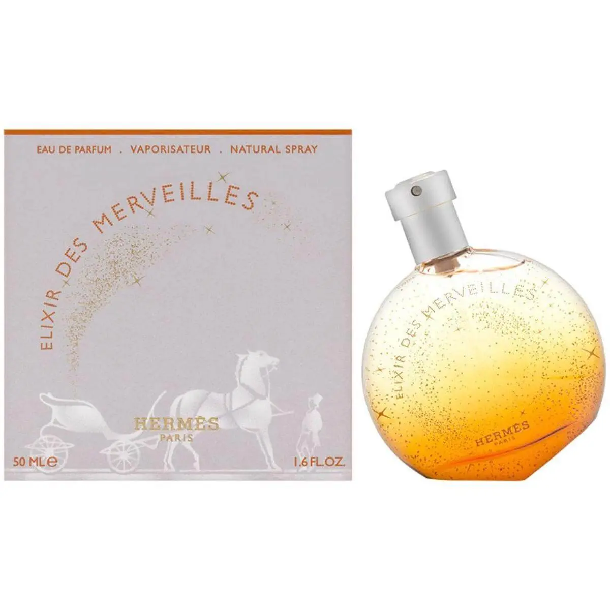 Hermes Elixir Des Merveilles Women's EDP Perfume - 1.6 oz, New in Box, Amber-Woody Scent with Cedar, Peru Balsam Notes