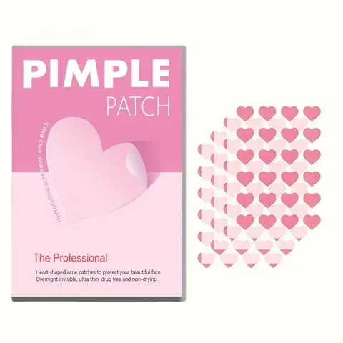 Heart Shaped Hydrocolloid Pimple Patch, 120/240pcs Professional Acne Cover Sticker, Facial Pimple Zits Cover, Skin Care Product