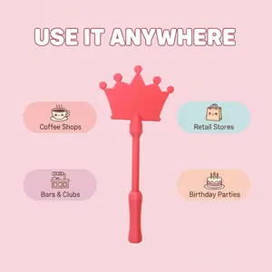 Elegant Crown Design Extensible Payment Stick with Card Holder, Contactless Payment for Clean and Convenient Use