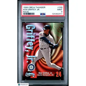 1998 Circa Thunder Ken Griffey JR. #100 Rave PSA 9 /150 MBA Gold Pop 7 1 Higher