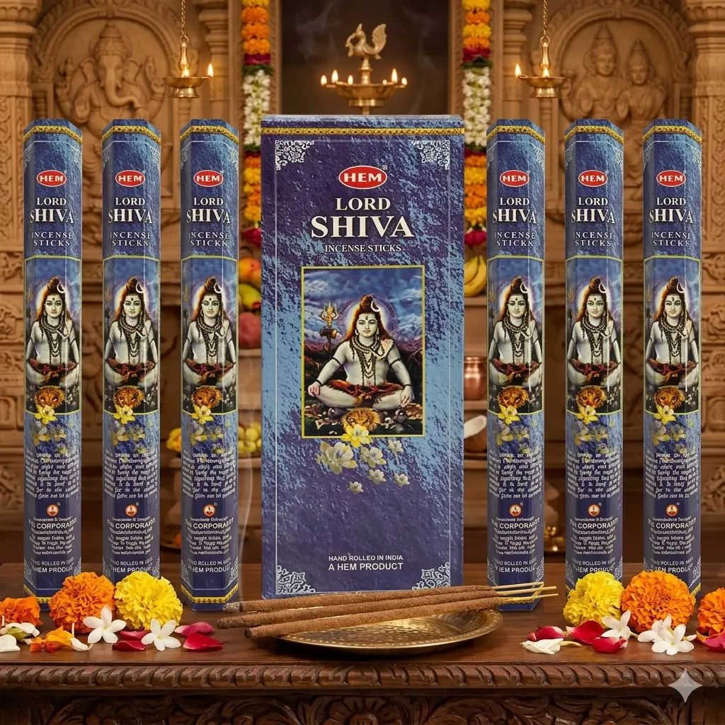 Hem Incense Lord Shiva - Pack of 6 Tubes