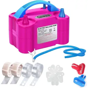 Balloon Pump Electric 110V 600W Balloon Garland Arch Kit Air Blower Inflator for Party Balloons Decoration Baby Shower Tape Strip Include