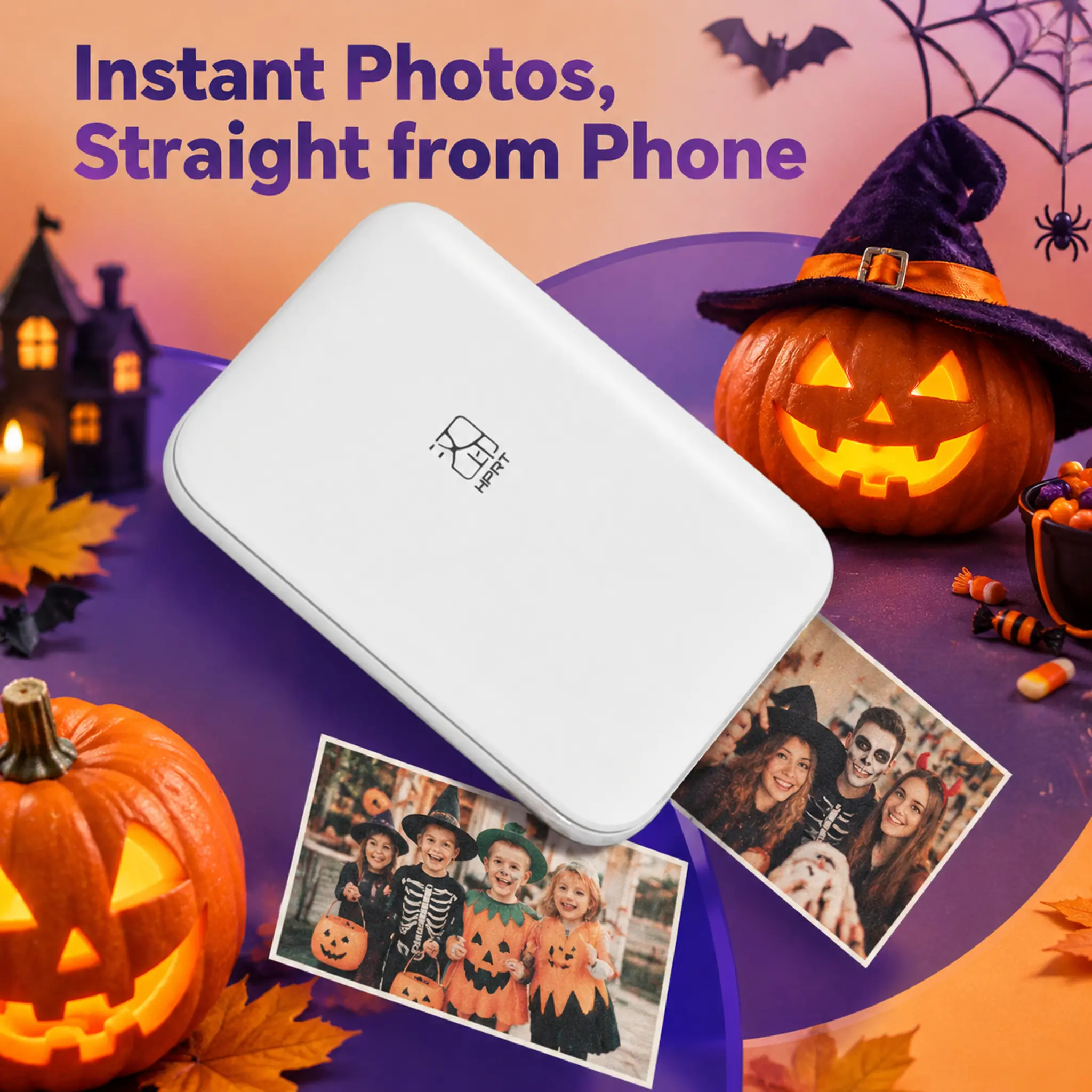 HPRT MT53 Mini Photo Printer - 2x3" Self-Adhesive Instant Color Photos, Lightweight Compact Wireless Bluetooth Sticker Printer for iPhone & Android, Included Supplies, Ideal Gifts & Mini Useful Gifts#SummerSale