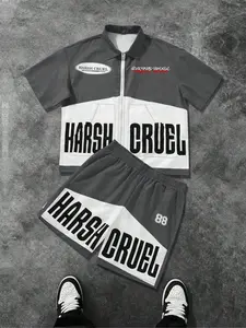 Men's Short Sleeve Pajama Set Loungewear, Comfortable Breathable Summer Sleepwear, Soft Two-Piece Relaxation for Home