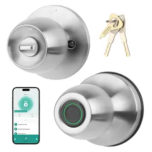 Smart Fingerprint Door Lock — 3-in-1 Smart Fingerprint Door Handle. Supports App Control and Key Operation, features Auto-Locking, and serves as a Biometric Door Handle suitable for Bedrooms, Garages, Homes, and Offices.